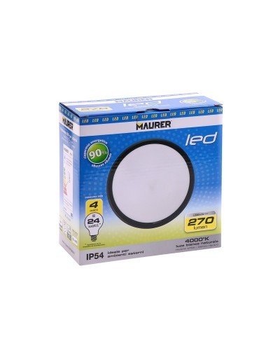 Plafón Led IP54 Redondo Ø170x73 mm. 4 Watios 270 Lúmenes